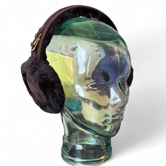 UGG Shearling Chocolate Earmuffs – Cozy Winter O/S - Picture 8 of 8